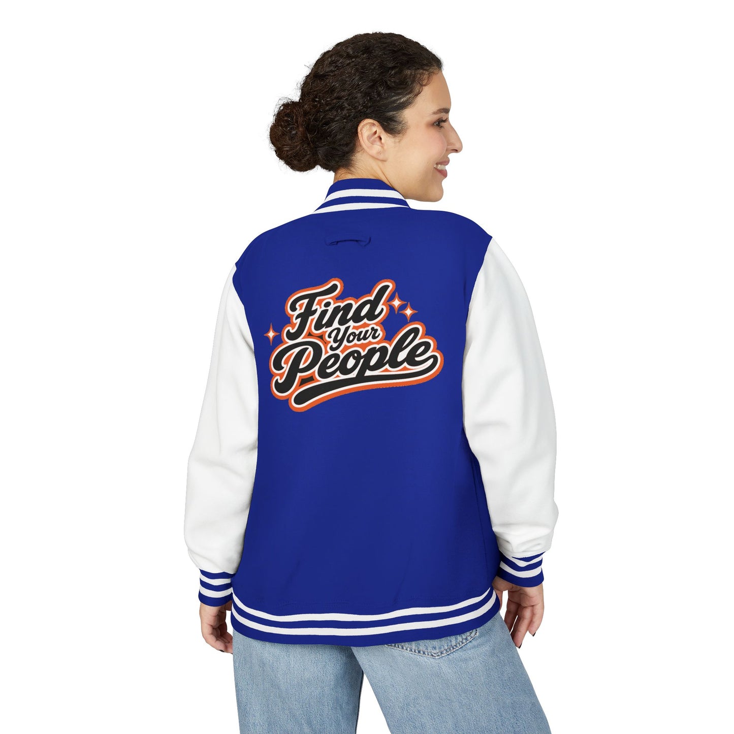 Letterman Jacket — "Find Your People" Retro Varsity Jacket