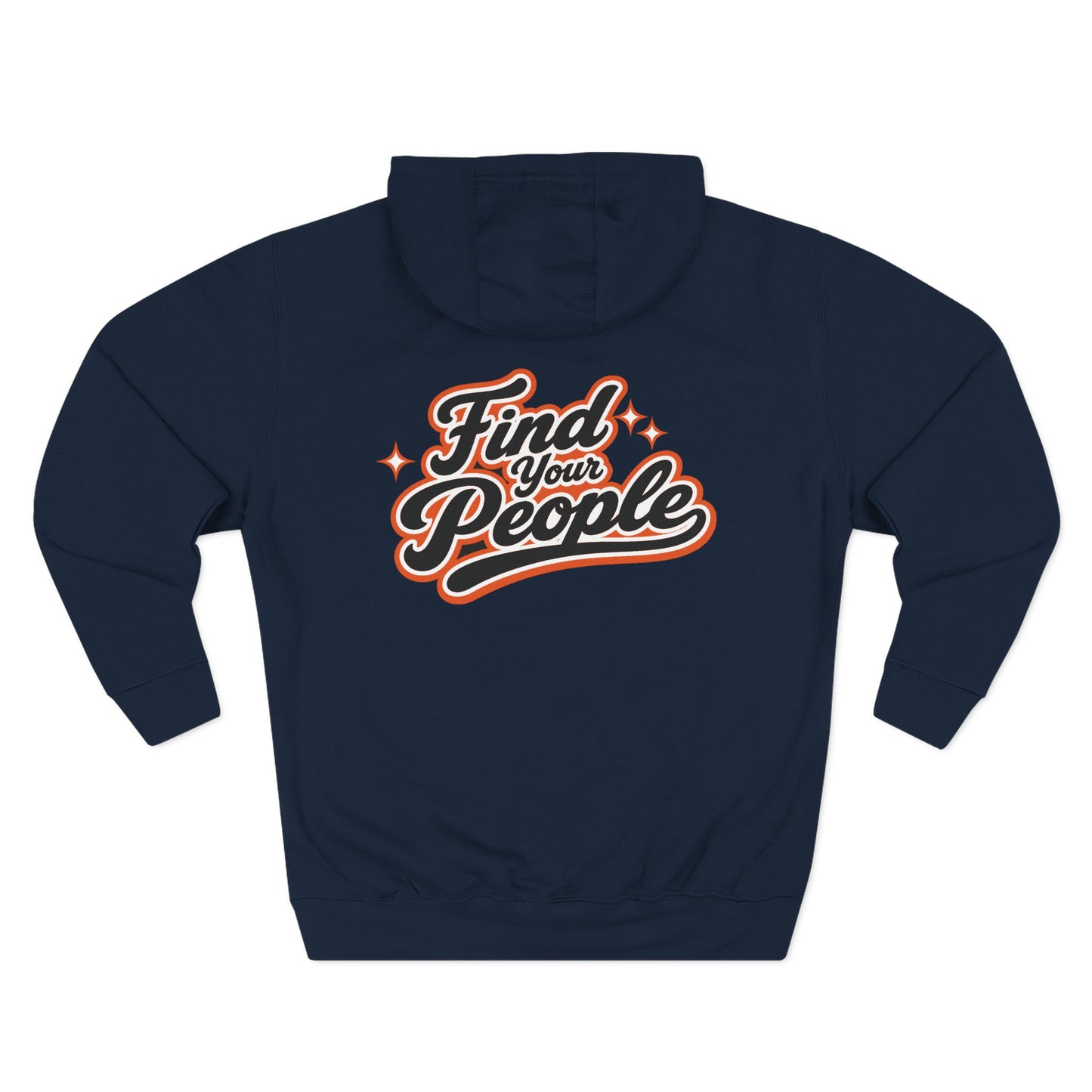 Find Your People Hoodie — 'ORB Trading Cards' Retro Script Fleece Hoodie