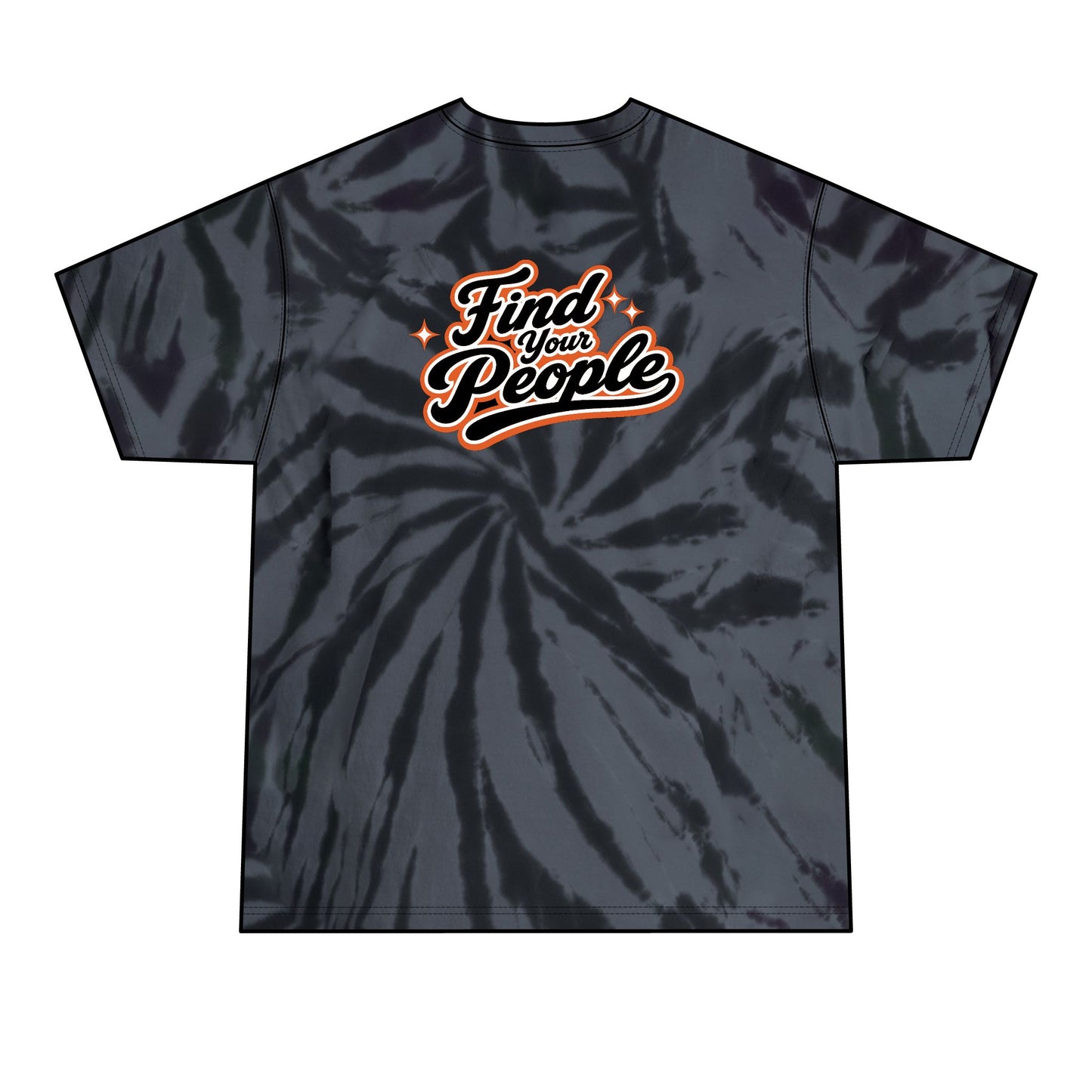 Tie-Dye T-Shirt — "Find Your People" Graphic Tee (ORB Trading Cards Logo)