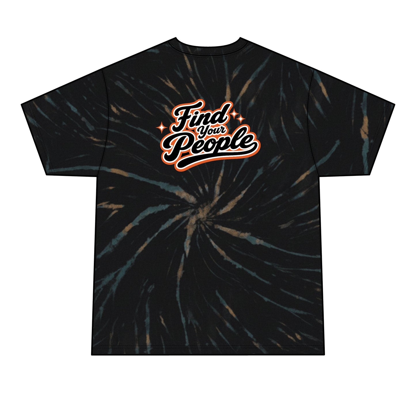 Tie-Dye T-Shirt — "Find Your People" Graphic Tee (ORB Trading Cards Logo)