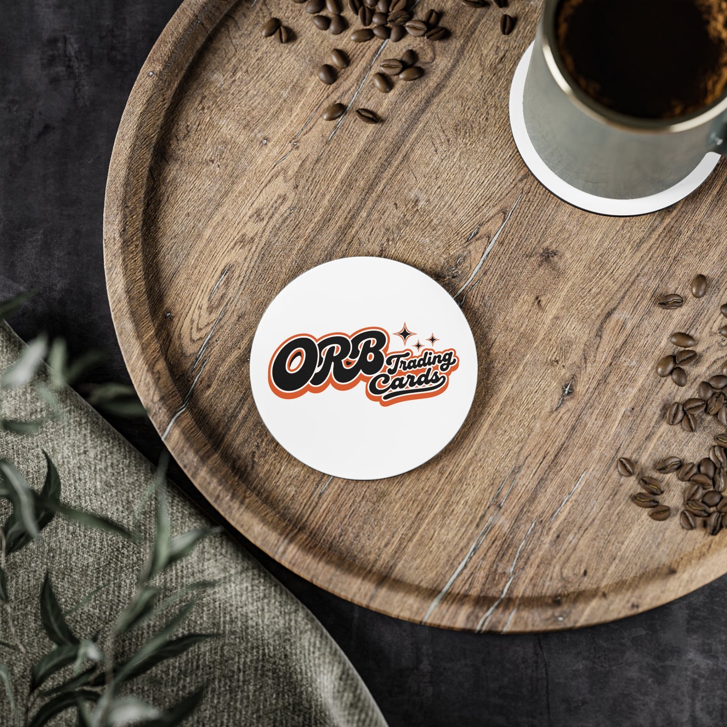 Coaster — ORB Trading Cards Logo Cork Drink Coaster