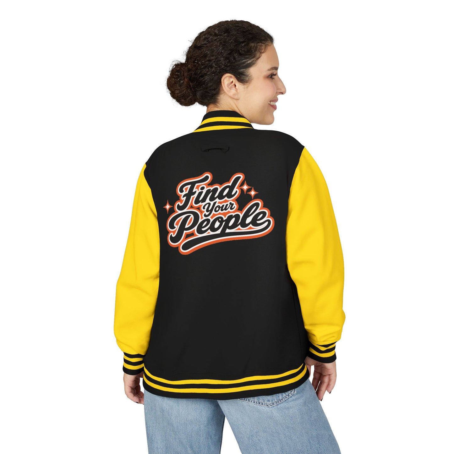 Letterman Jacket — "Find Your People" Retro Varsity Jacket