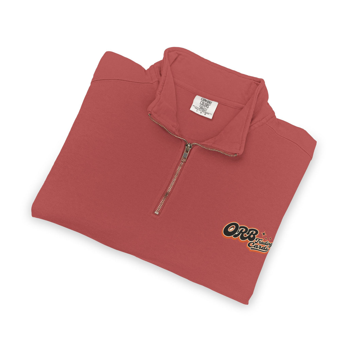 Quarter-Zip Sweatshirt — Retro 'OFB' Chest Logo, Casual Lightweight Pullover