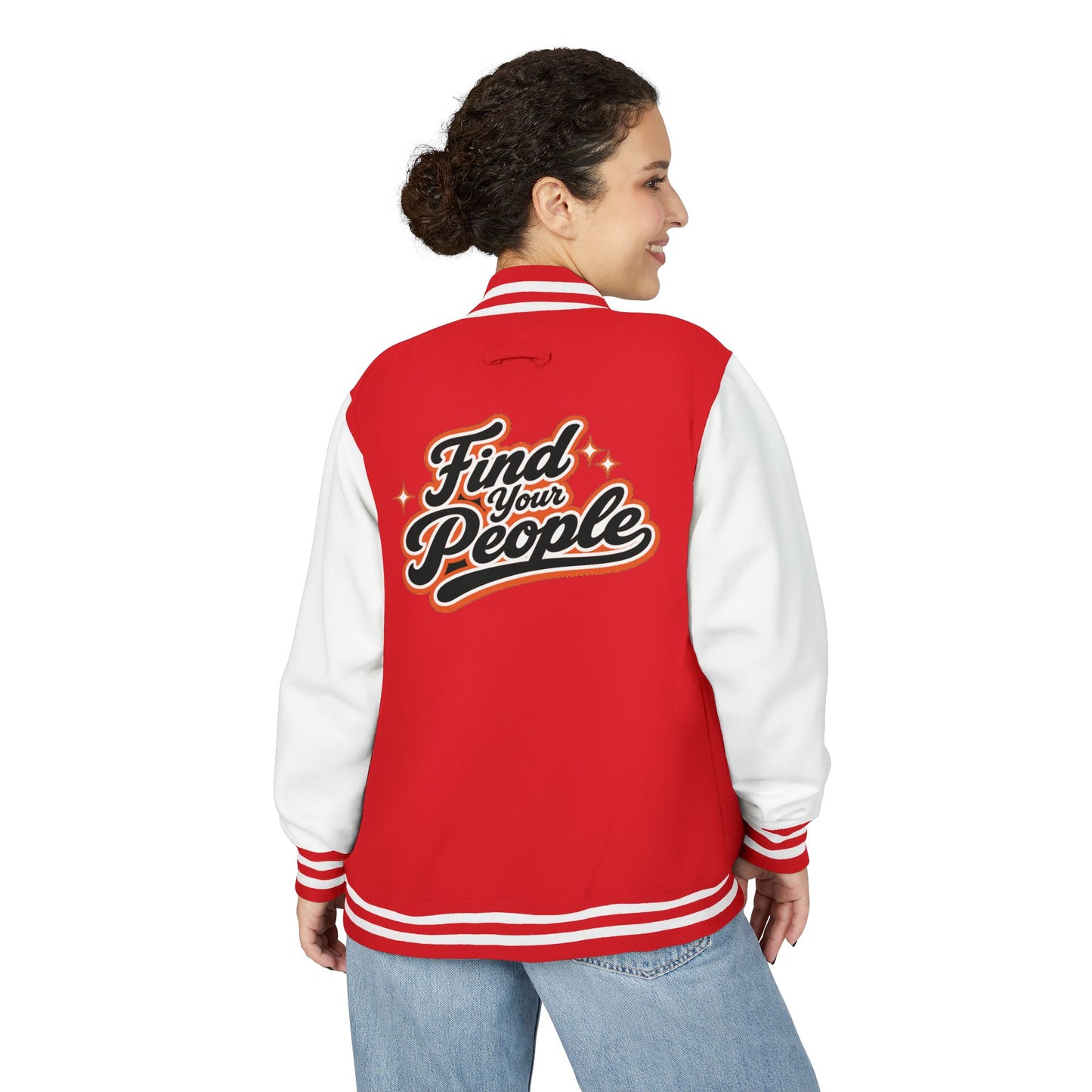 Letterman Jacket — "Find Your People" Retro Varsity Jacket