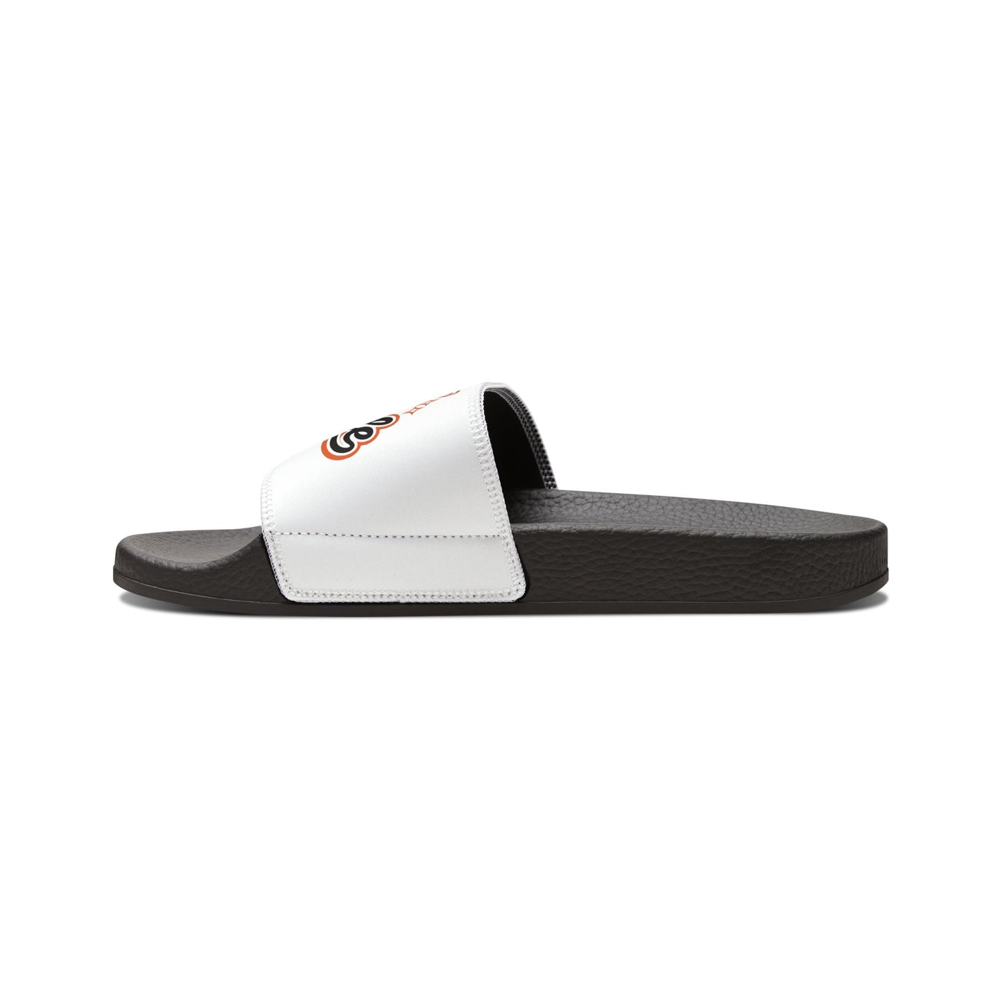 Slide Sandals — "Find Your People" Removable-Strap White Slides