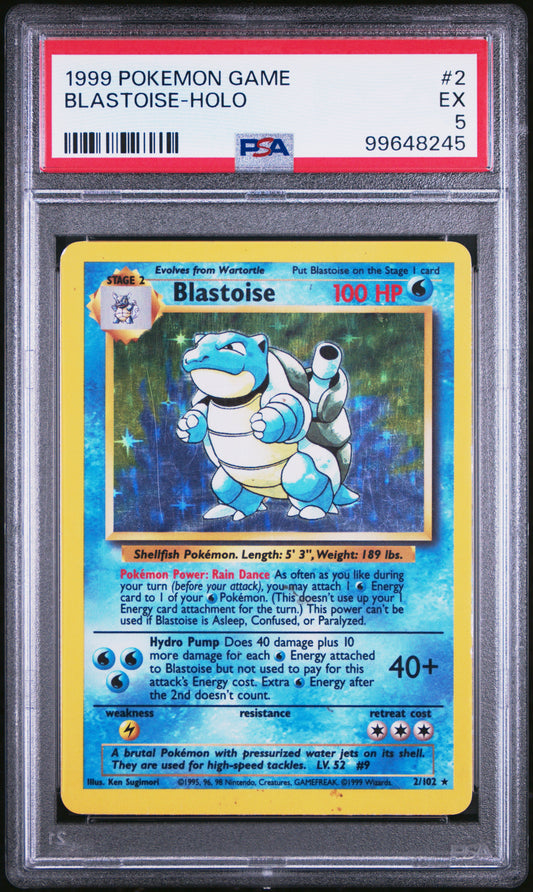 1999 Pokemon Game #2 Blastoise-Holo PSA 5
