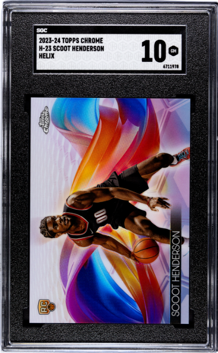 2023-24 Topps Chrome #H-23 Scoot Henderson Helix SGC 10