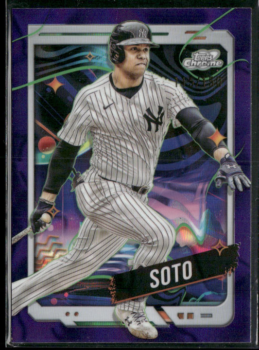 2024 Topps Chrome Cosmic #42 Juan Soto Purple Nebula Refractors #/150