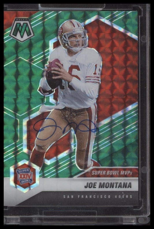 2021 Panini Mosaic #293 Joe Montana Choice Prizm - Certified Auto