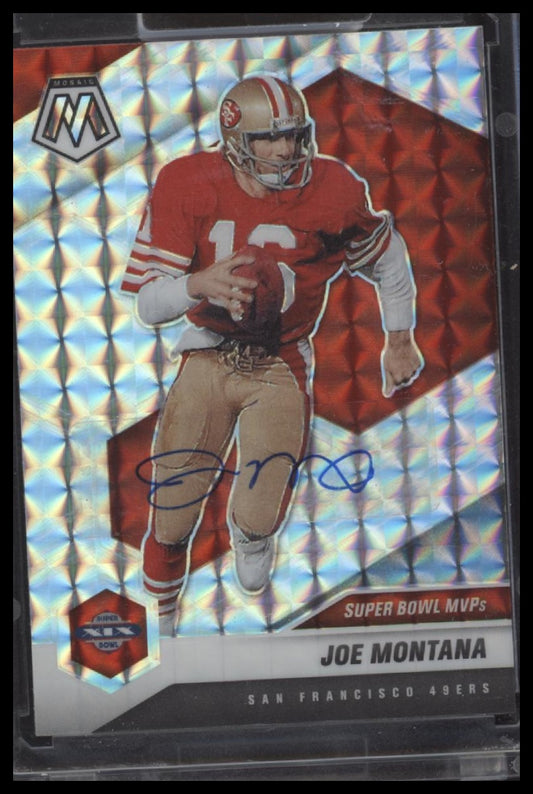 2021 Panini Mosaic #292 Joe Montana Prizm - Certified Auto