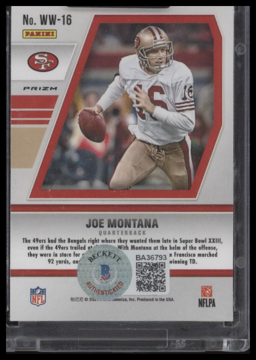 2021 Panini Mosaic Joe Montana Will to Win Mosaic Green - Certified Auto