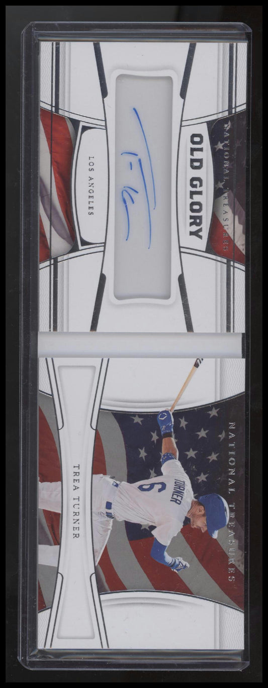 2022 Panini National Treasures #OG-TT Trea Turner Old Glory Booklet #/40
