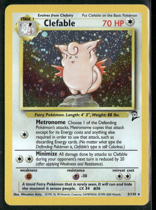 Pokemon Base Set 2 #005/130 Clefable