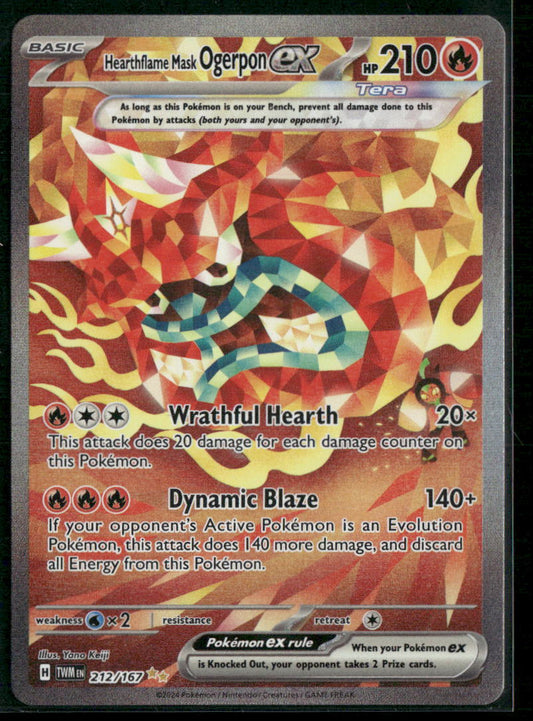Pokemon Twilight Masquerade #212/167 Hearthflame Mask Ogerpon ex