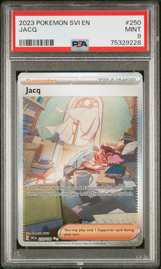 2023 Pokemon Svi En-Scarlet & Violet #250 Jacq Special Illustration Rare PSA 9
