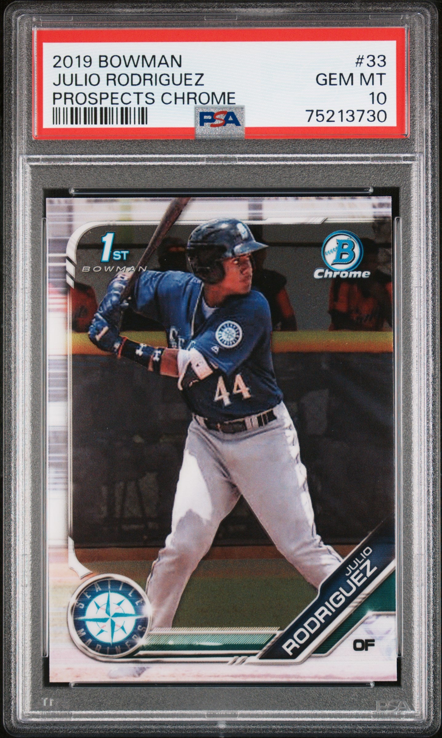 2019 Bowman Prospects Chrome #33 Julio Rodriguez Prospects Chrome PSA 10