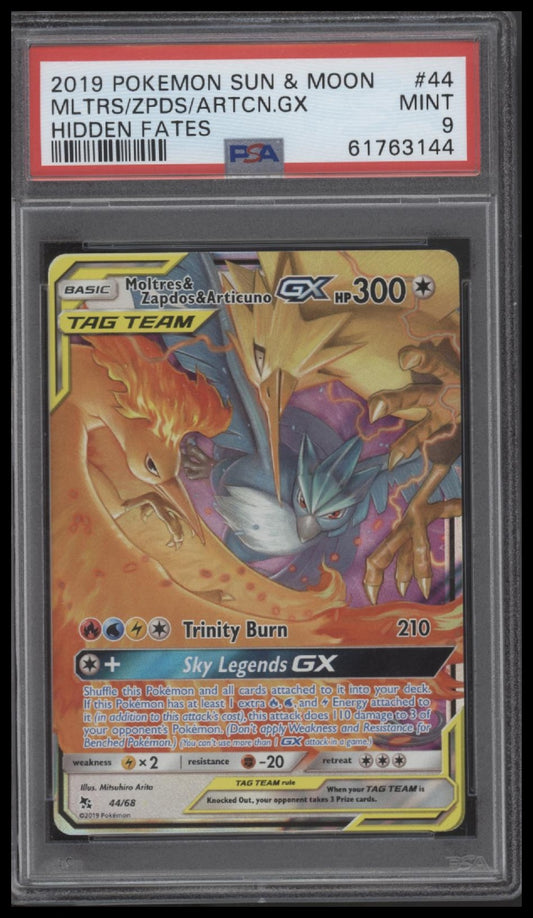Mltrs/Zpds/Artcn.Gx 2019 Pokemon Sun & Moon Hidden Fates #44 Hidden Fates PSA 9