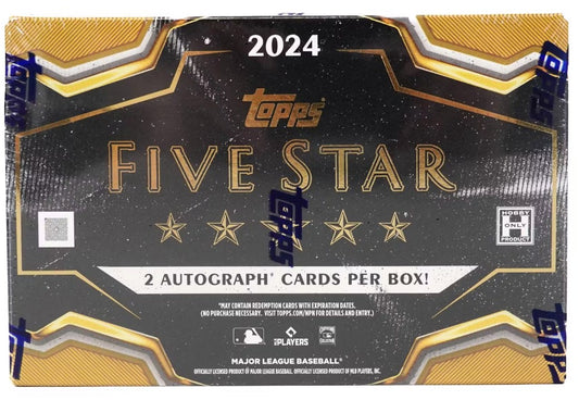 Caja de pasatiempos de béisbol de cinco estrellas Topps 2024