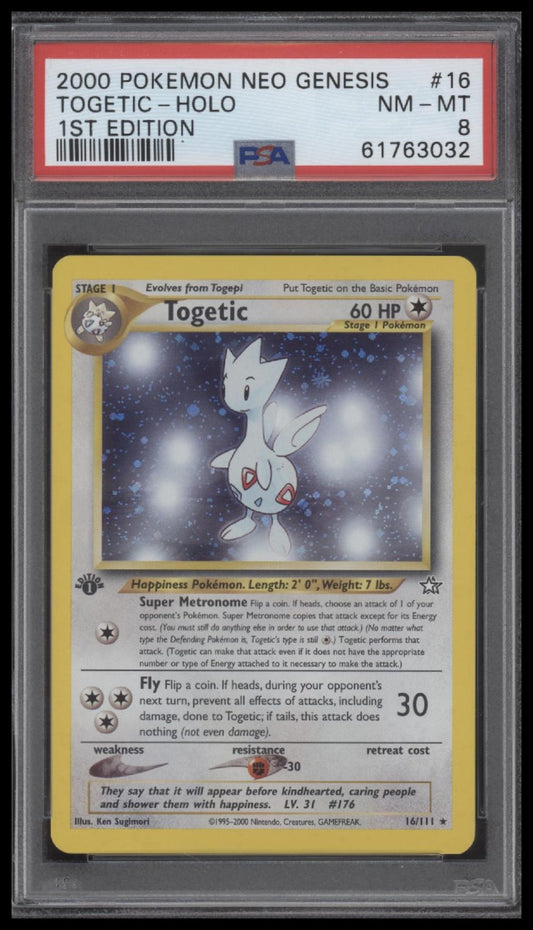 Togetic-Holo 2000 Pokemon Neo Genesis 1st Edition #16 1st Edition PSA 8