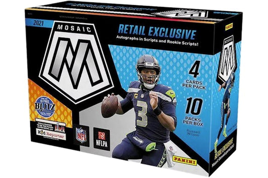2021 Panini Mosaic Football Mega Box with Reactive Yellow Parallels