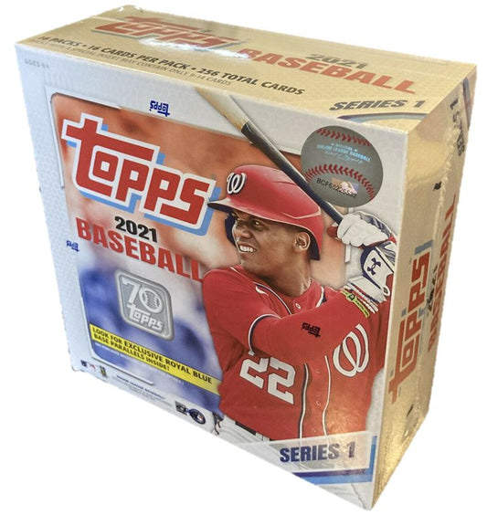 2021 Topps Series 1 Baseball Mega Box - Walmart Version, 16 packs