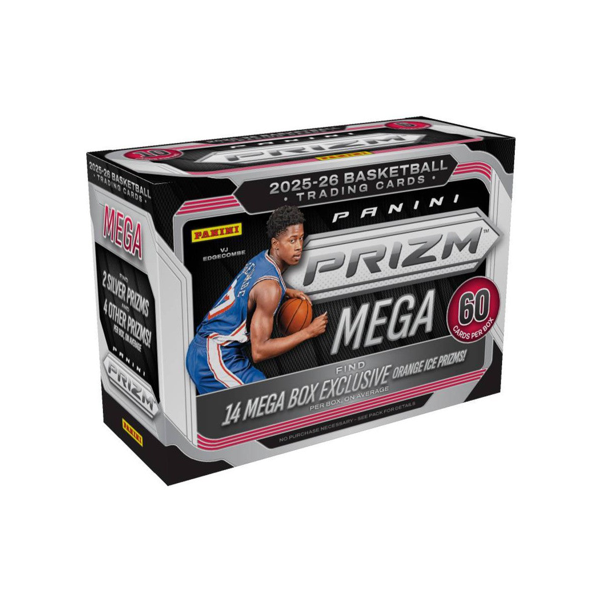 2025-26 Panini Prizm Basketball Mega Box with Orange Ice Prizms