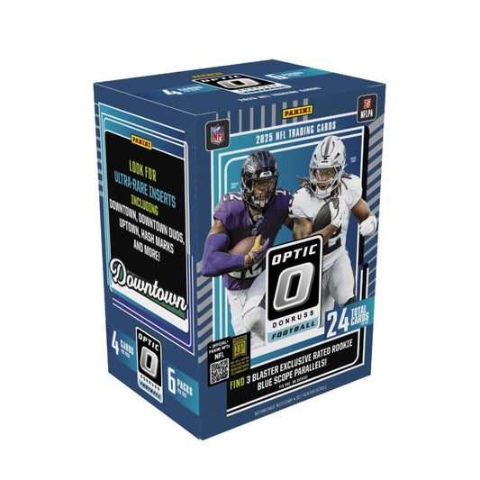 2025 Panini Donruss Optic Football Hobby Blaster Box with Blue Scope parallels