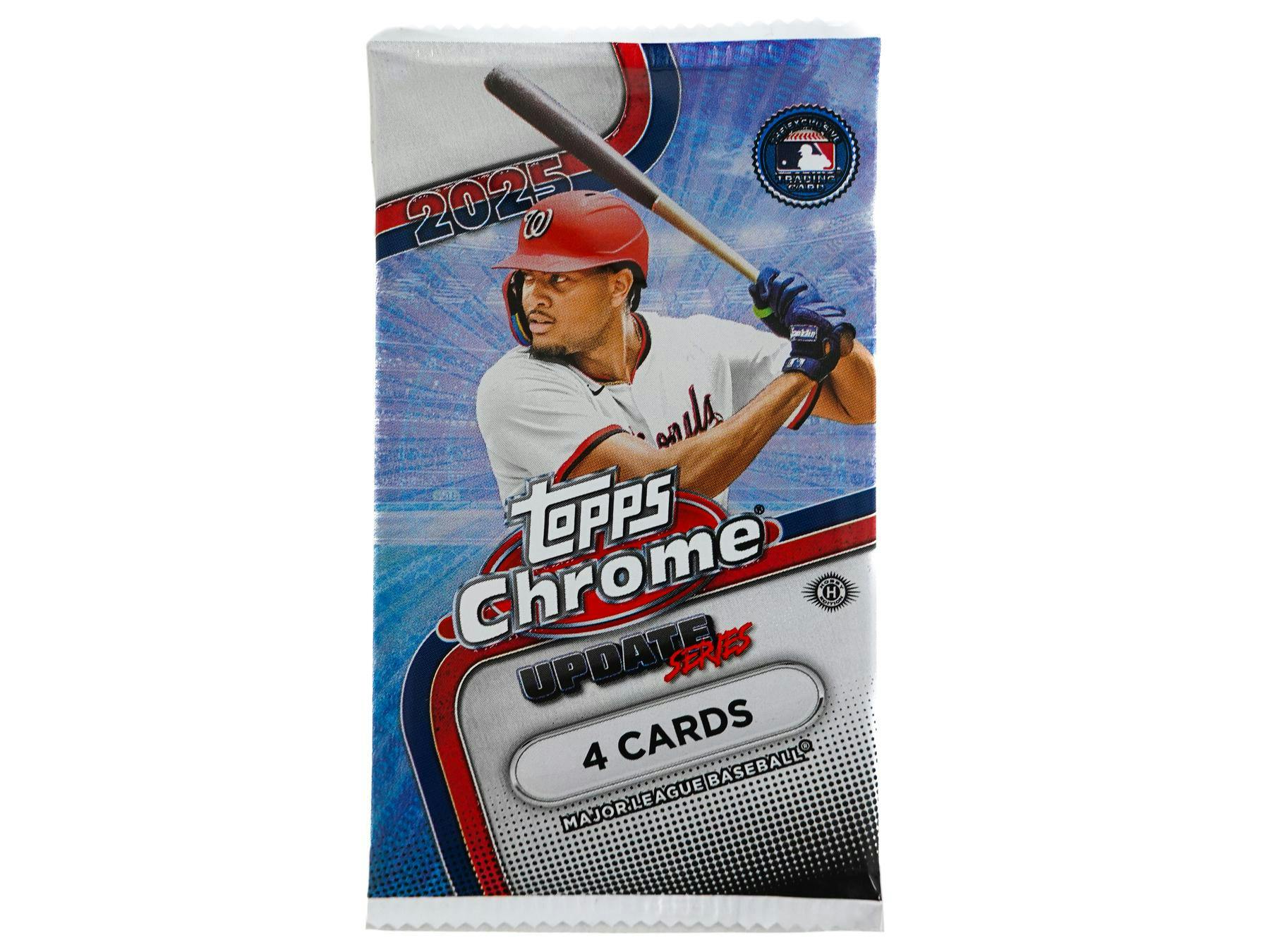 2025 Topps Chrome Update Series Baseball Hobby Pack - 4 Cards