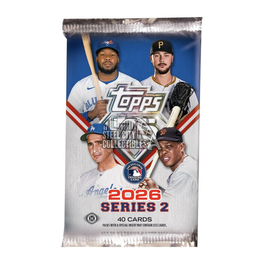 2026 Topps Series 2 Baseball Hobby Jumbo Pack, 40 cards