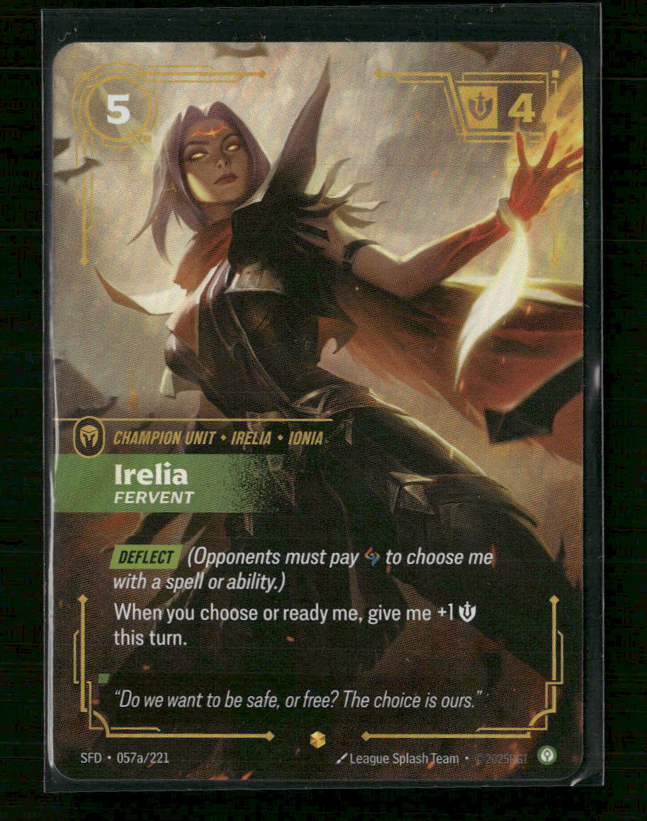 Irelia, Fervent #057a/221 Holofoil Showcase - Riftbound Spiritforged