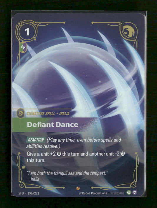 Defiant Dance #196/221 Rare - Riftbound Spiritforged