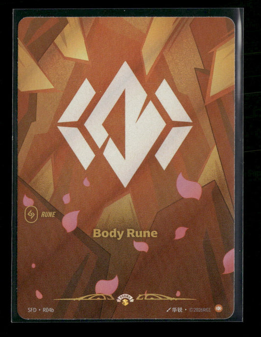 Body Rune #R04b Rare - Riftbound Spiritforged