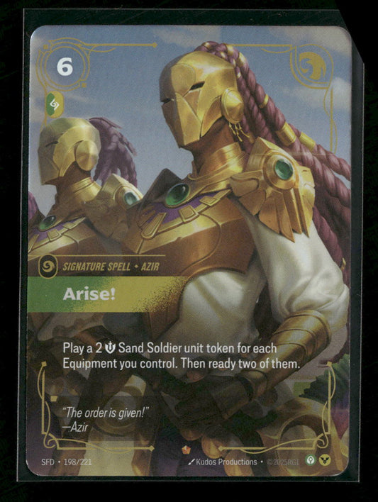 Arise! #198/221 Rare - Riftbound Spiritforged