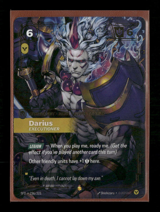 Darius - Exectioner (Overnumbered) #236/221 Foil - Riftbound
