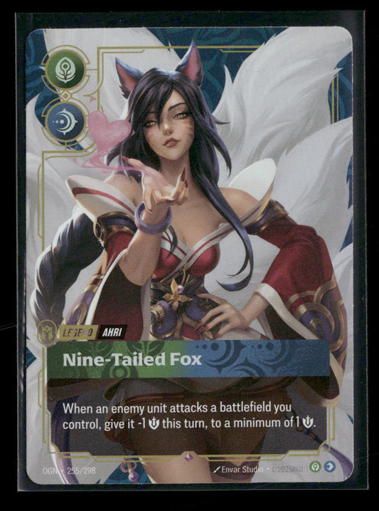 Ahri - Nine-Tailed Fox #255/298 Foil Rare - Riftbound Origins