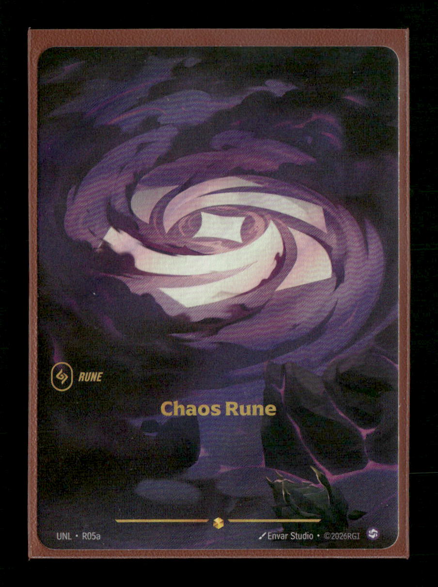 Chaos Rune #R05a Foil Showcase - Riftbound Unleashed