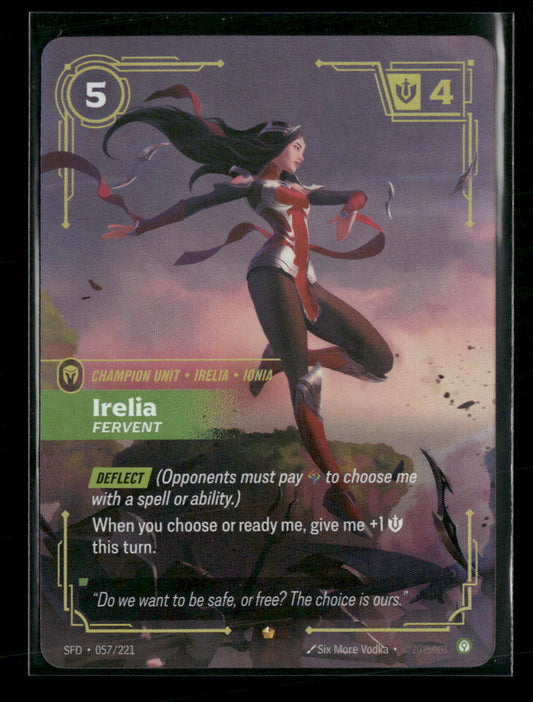Irelia - Fervent #057/221 Foil Epic - Riftbound Spiritforged