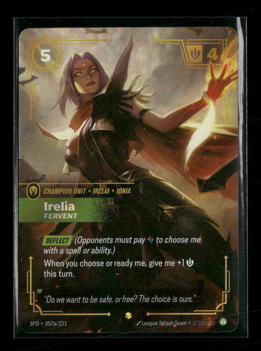 Irelia - Fervent (Alternate Art) #057a/221 Foil - Riftbound