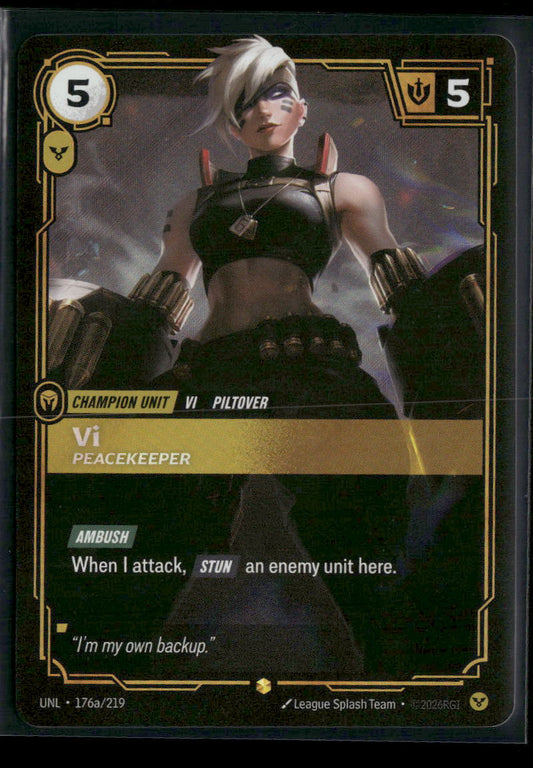 Vi, Peacekeeper (Alternate Art) #176a/219 Foil Showcase - Riftbound Unleashed