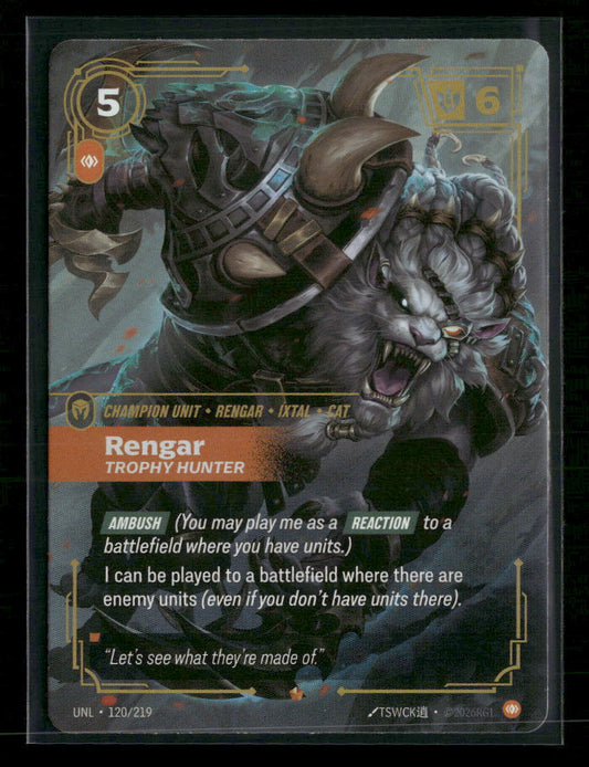 Rengar - Trophy Hunter #120/219 Foil Epic - Riftbound Unleashed