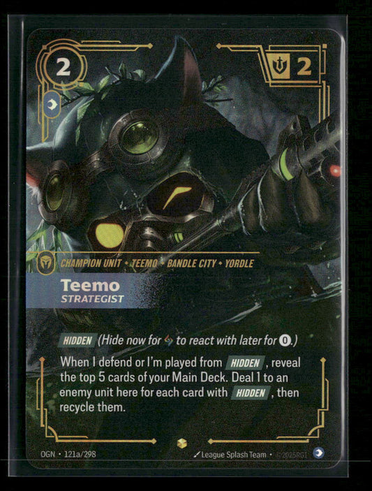 Teemo, Strategist (Alternate Art) #121a/298 Foil Showcase - Riftbound Origins