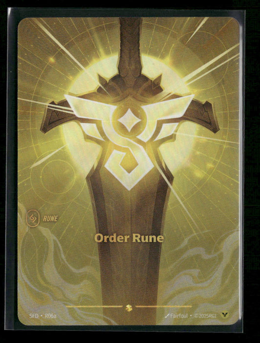 Order Rune #R06a Foil Showcase - Riftbound Spiritforged