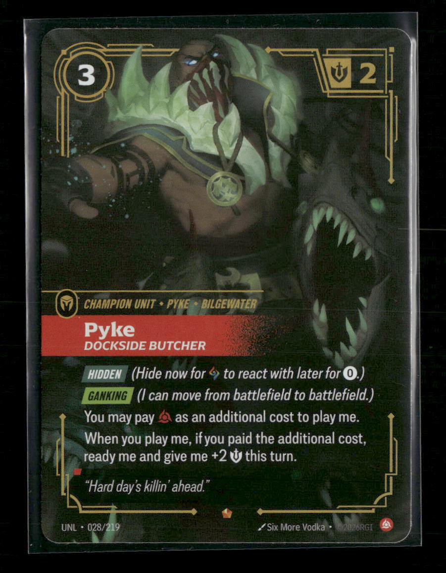 Pyke, Dockside Butcher #028/219 Foil Epic - Riftbound Unleashed