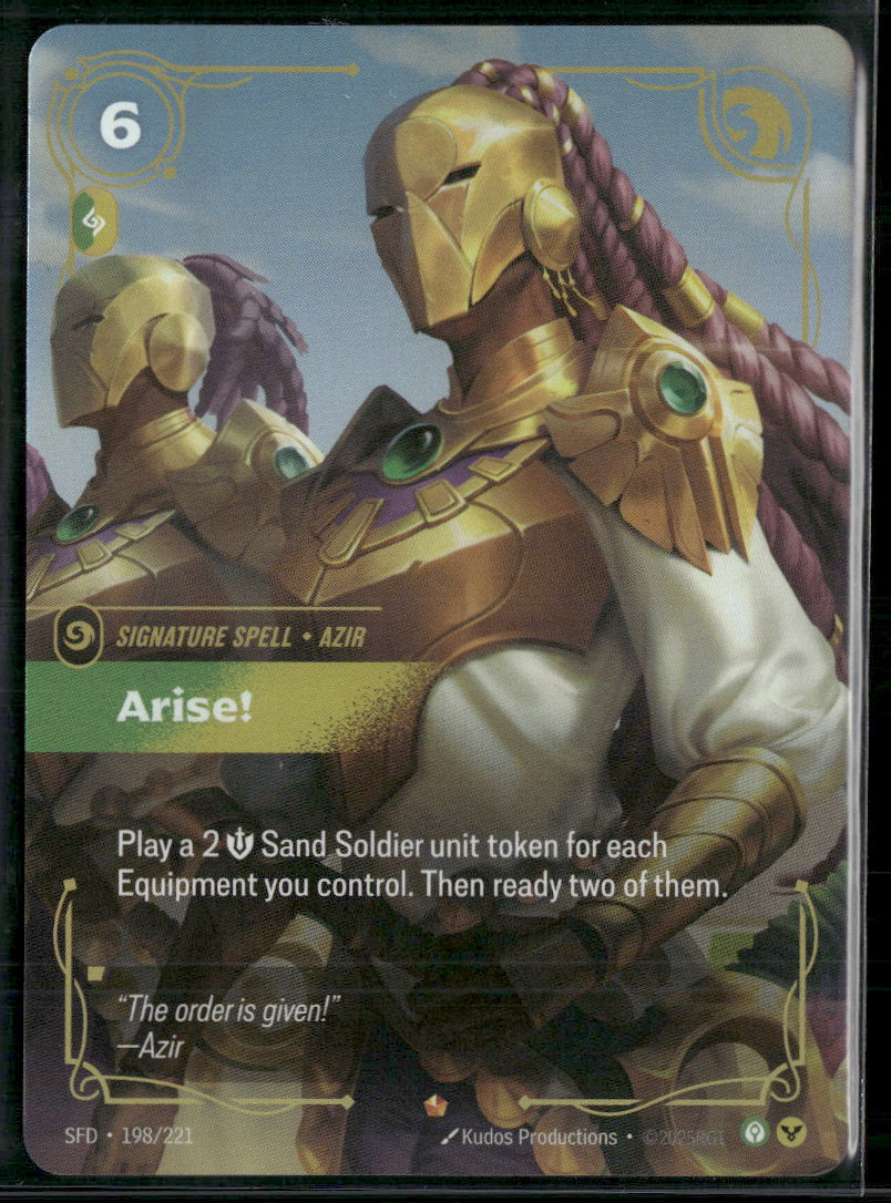 Arise! #198/221 Rare - Riftbound Spiritforged
