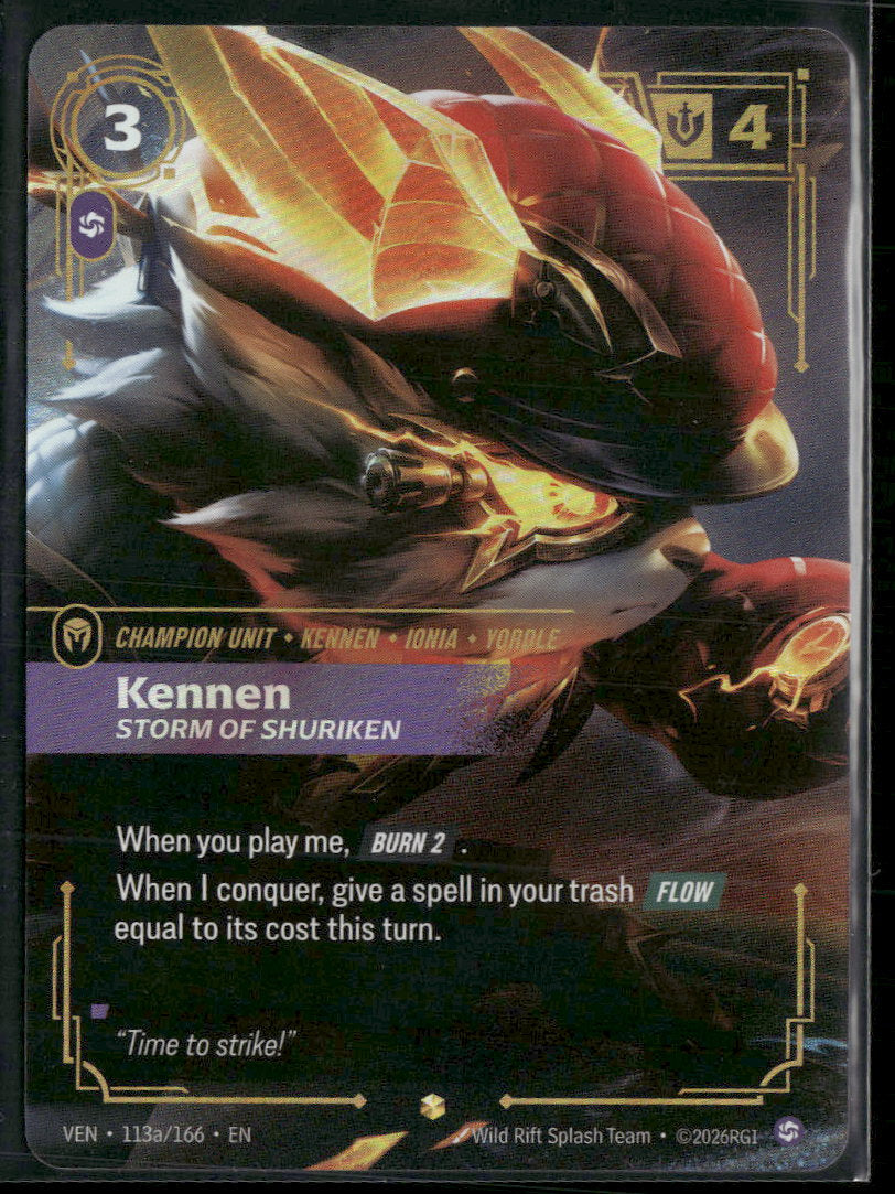 Kennen - Storm of Shuriken #113a/166 Rare - Riftbound
