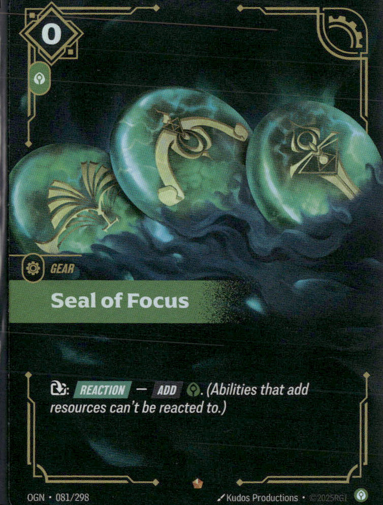 Seal of Focus #81/298 - Riftbound Origins