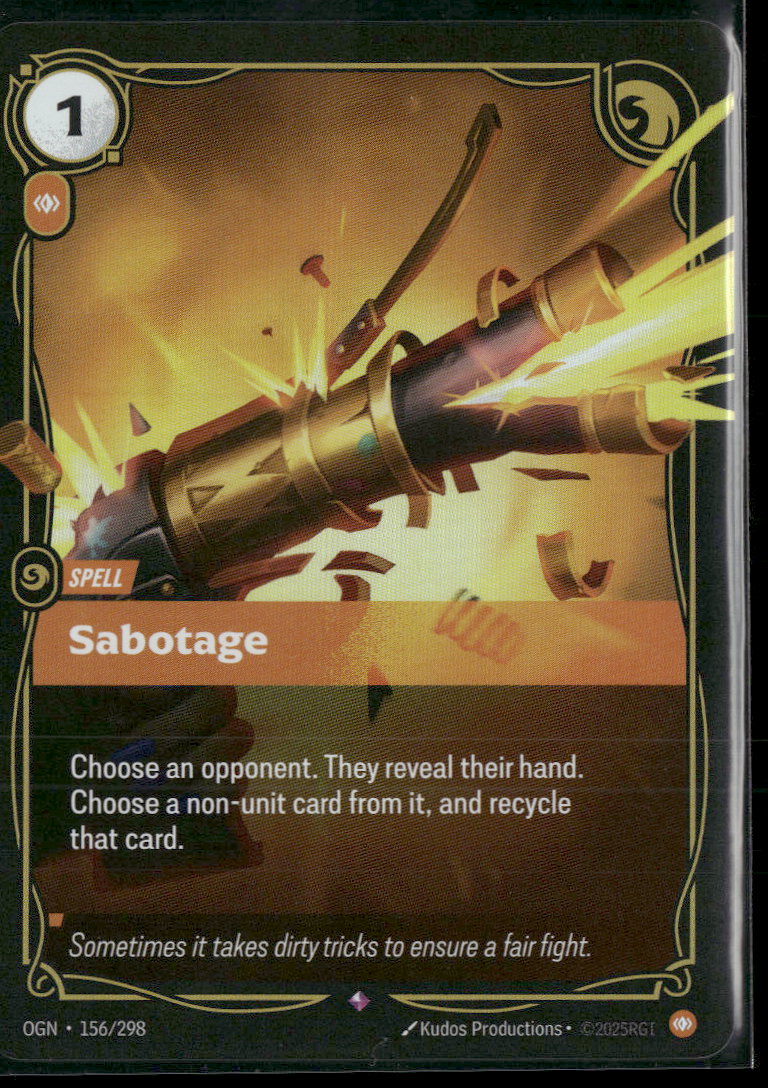 Sabotage #156/298 - Riftbound Origins