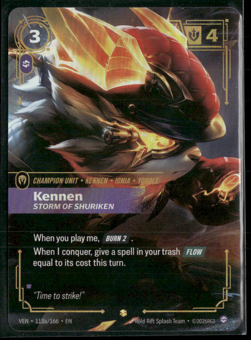 Kennen - Storm of Shuriken #113a/166 Legendary - Riftbound
