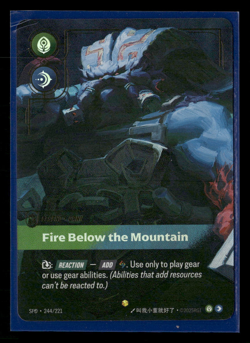 Fire Below the Mountain #244/221 Rare - Riftbound Spiritforged