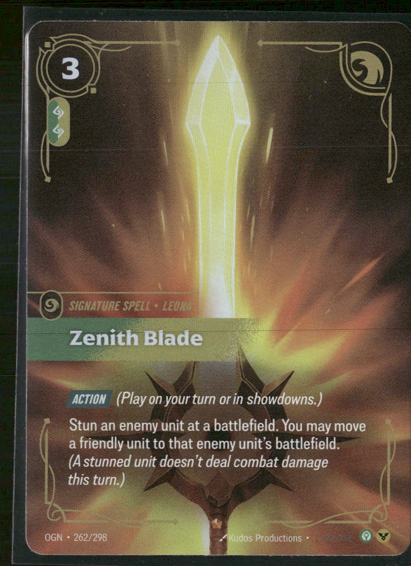 Zenith Blade #262/298 Rare - Riftbound Origins